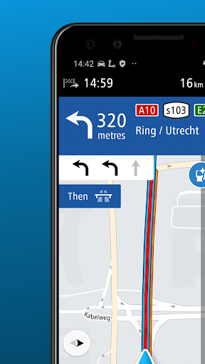 Captura de pantalla de TomTom GO Expert para camiones