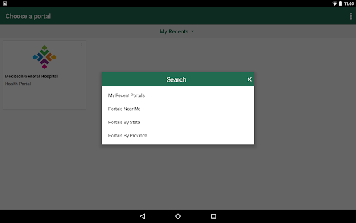 Captura de pantalla de MEDITECH MHealth