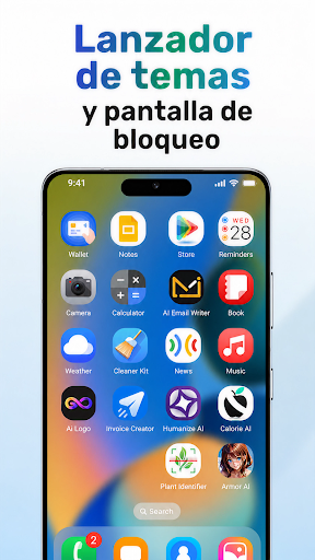 Captura de pantalla de Tema y pantalla de bloqueo