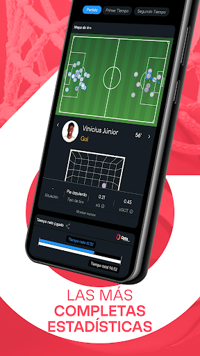 Captura de pantalla de 365Scores: resultados en vivo