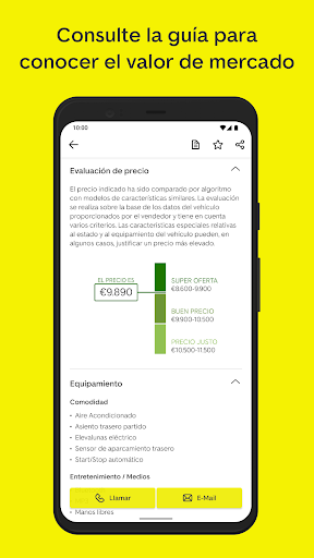 Captura de pantalla de AutoScout24: Mercado de coches