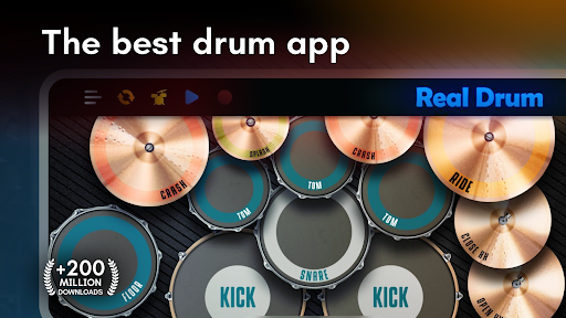 Captura de pantalla de Real Drum: batería electrónica