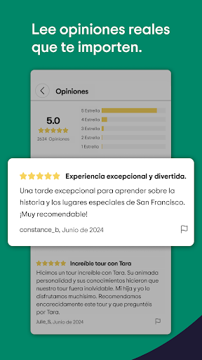 Captura de pantalla de Viator: Tours y actividades