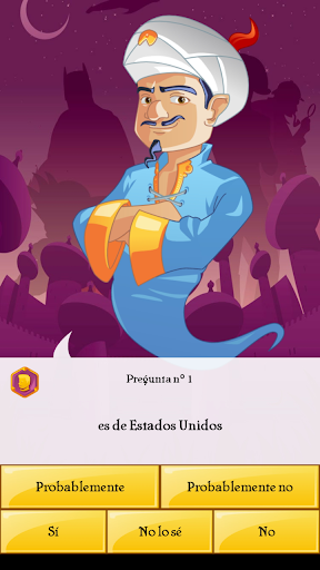 Captura de pantalla de Akinator