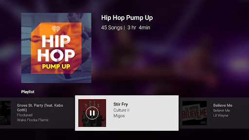 Captura de pantalla de iHeartRadio for Google TV