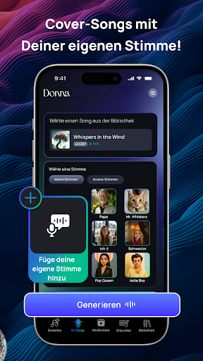 Donna KI Lied Musik Generator Screenshot