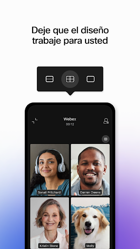 Captura de pantalla de Webex