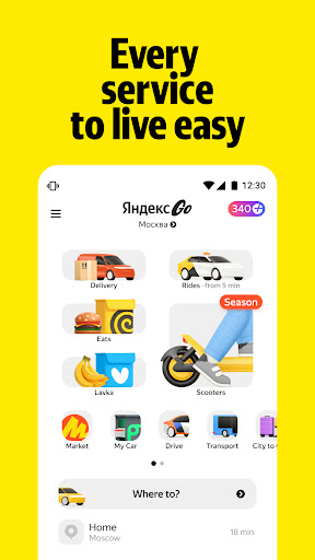 Captura de pantalla de Yandex Go: Taxi Food Delivery