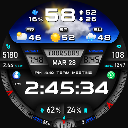 Captura de pantalla de PER27 Digital Watch Face