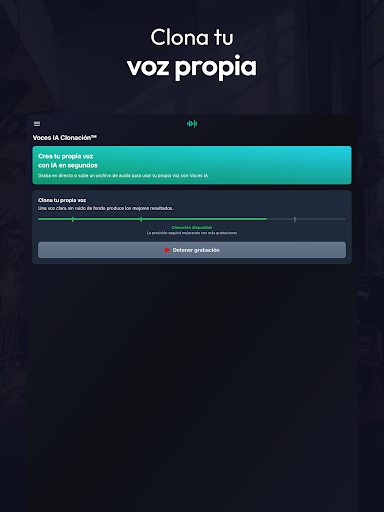 Captura de pantalla de Voices AI: Cambiador de Voz