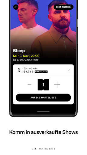 DICE: Live-Veranstaltungen Screenshot