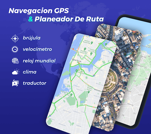 Captura de pantalla de GPS mapa navegación, ubicación
