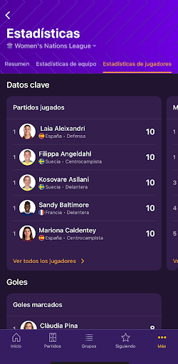 Captura de pantalla de UEFA EURO y Nations League