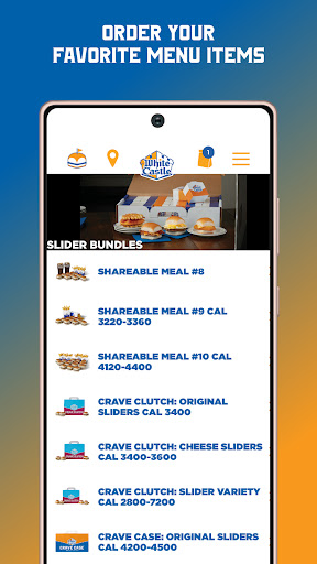 Captura de pantalla de White Castle Online Ordering