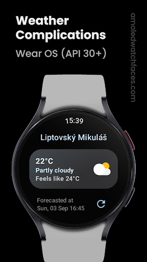 Captura de pantalla de Weather Complications: Wear OS