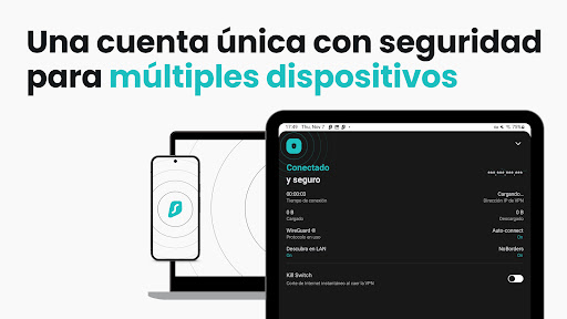 Captura de pantalla de Surfshark - VPN veloz y segura