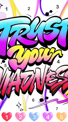 Captura de pantalla de color de graffiti por número