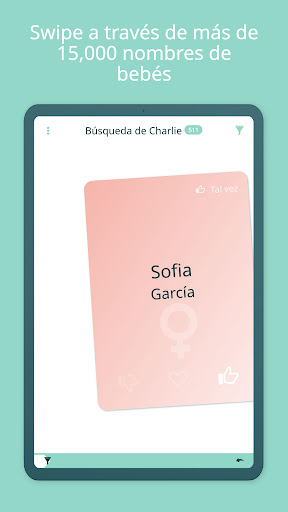 Captura de pantalla de Nombres de bebé 2025