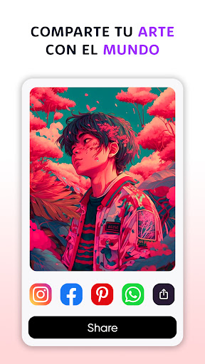 Captura de pantalla de Generador de arte con IA
