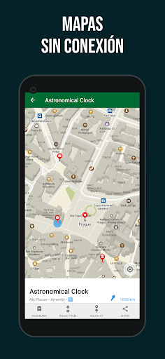 Captura de pantalla de Organic Maps: mapas offline