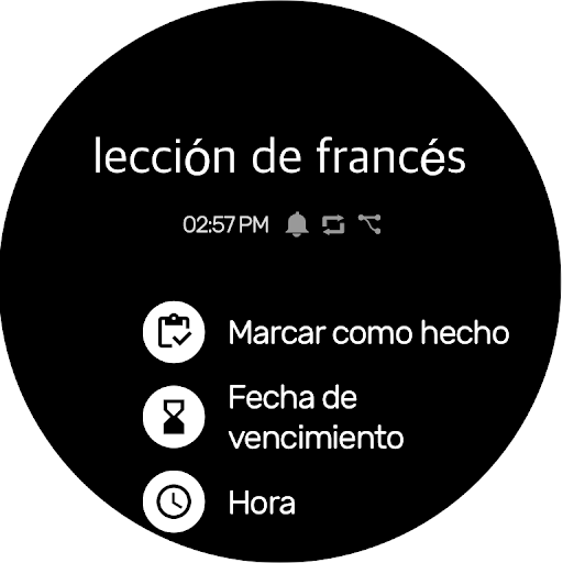 Captura de pantalla de Lista de tareas: Recordatorios
