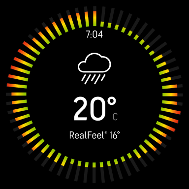 Captura de pantalla de AccuWeather: clima diario