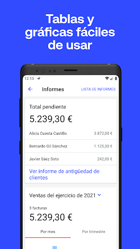 Captura de pantalla de Invoice2go: facturación fácil
