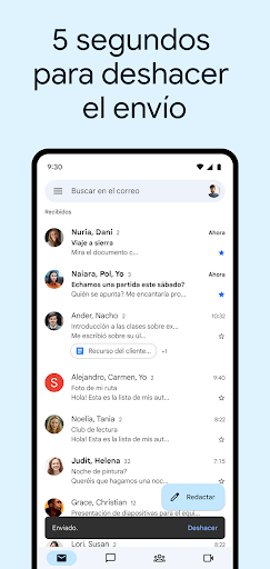 Captura de pantalla de Gmail