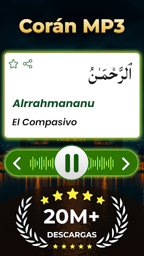 Captura de pantalla de Corán fácil Mp3 Audio sin