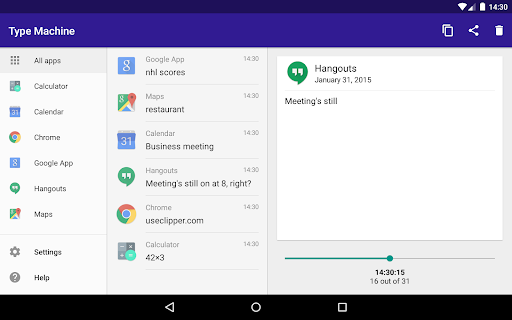 Captura de pantalla de Type Machine