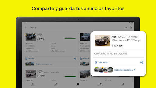 Captura de pantalla de AutoScout24: Mercado de coches