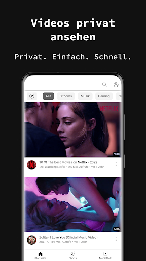 Privater Browser Inkognito App Screenshot