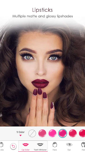 Captura de pantalla de cara belleza maquillaje cámara