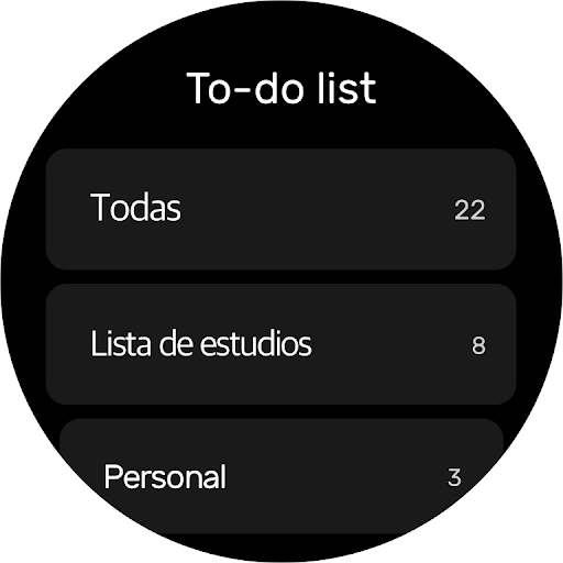 Captura de pantalla de Lista de tareas: Recordatorios