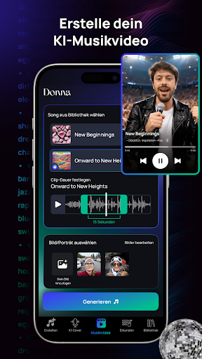 Donna KI Lied Musik Generator Screenshot