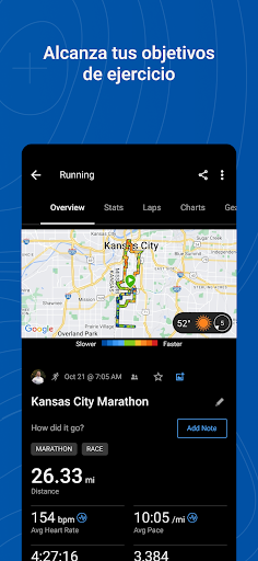 Captura de pantalla de Garmin Connect™