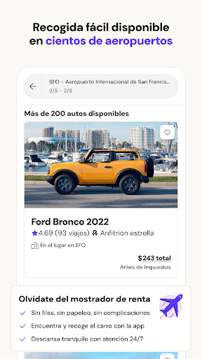 Captura de pantalla de Turo — Renta diferente