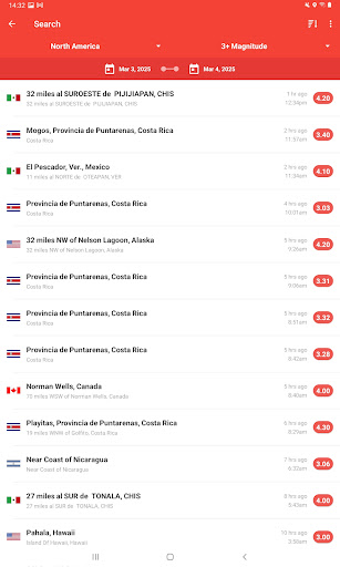 My Earthquake Alerts - Map screenshot