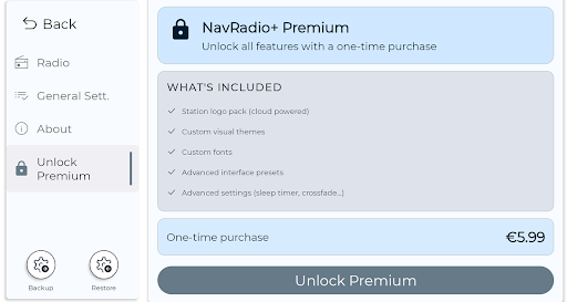 Captura de pantalla de NavRadio+