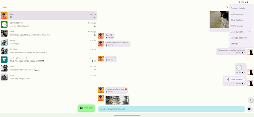 Captura de pantalla de Conversations (Jabber / XMPP)