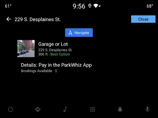 Captura de pantalla de ParkWhiz -- Parking App
