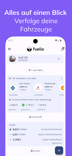 Fuelio: Tanken App,Fahrtenbuch Screenshot