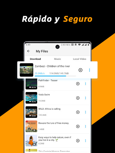Captura de pantalla de Descargador de video privado