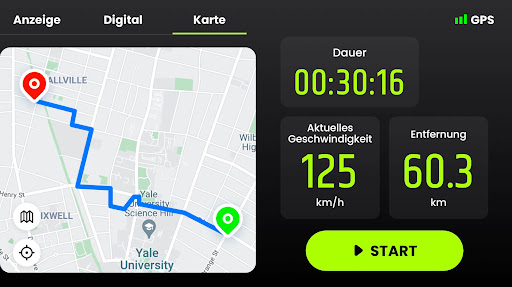 Geschwindigkeitsmesser GPS Screenshot