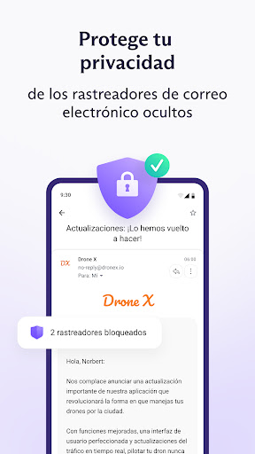 Captura de pantalla de Proton Mail: Correo cifrado