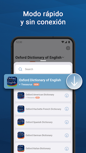 Captura de pantalla de Oxford Dictionary