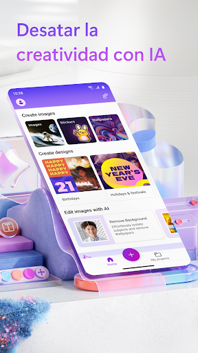 Captura de pantalla de Microsoft Designer