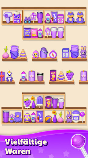 Waren sortieren Match-3-Puzzle Screenshot