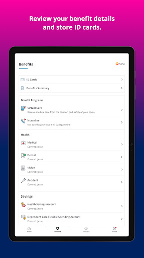Captura de pantalla de MyChoice Benefits