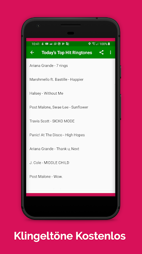 Today's Hit Music Ringtones Screenshot
